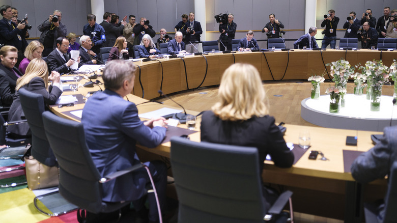 European Union leaders during an emergency session over Trump's Greenland threats