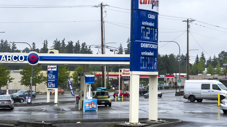 An Arco gas station in Everett, Washington in July 2022.