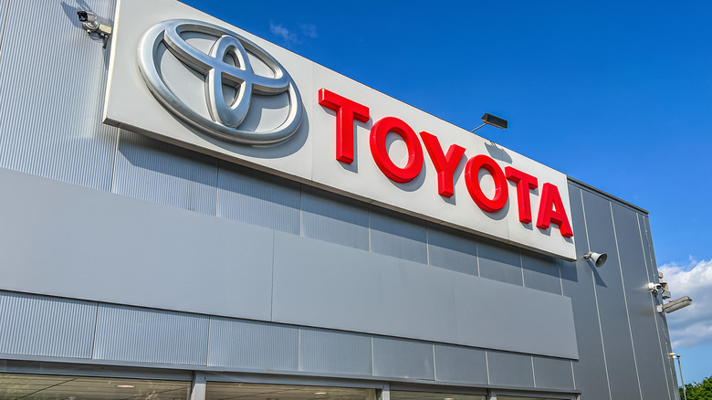 The dealership shop of Toyota in London.