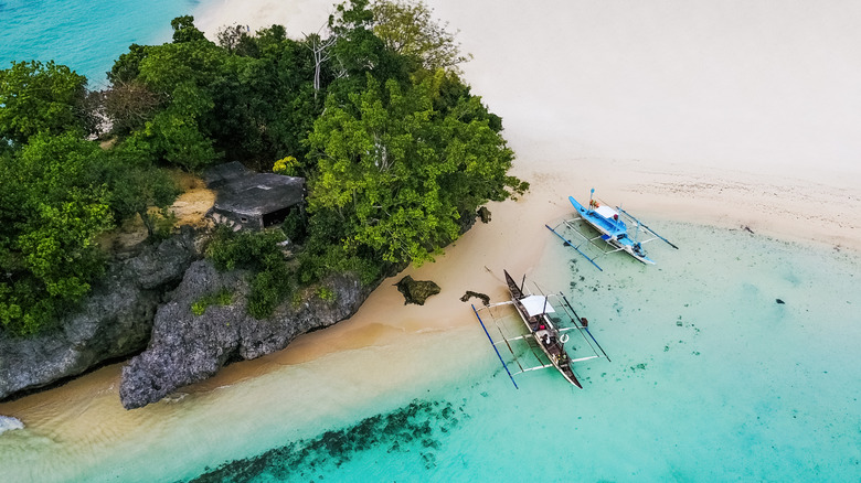 beach shore area on Boracay Island