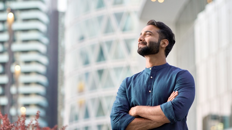 Man contemplating his future