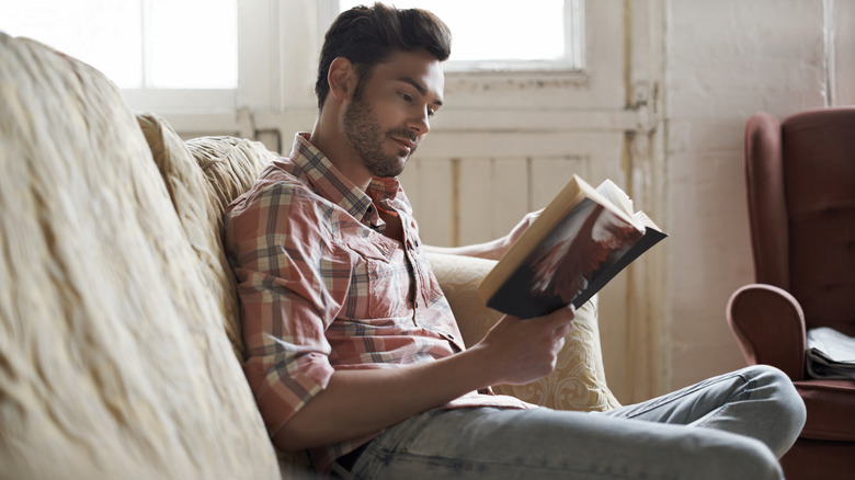 Man reading a book