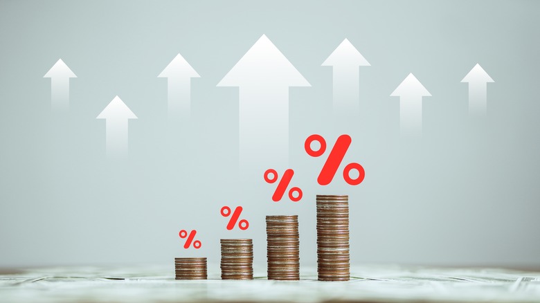 Chart showing rising income tax