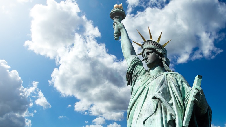 Statue of liberty. Monument in New York, USA.