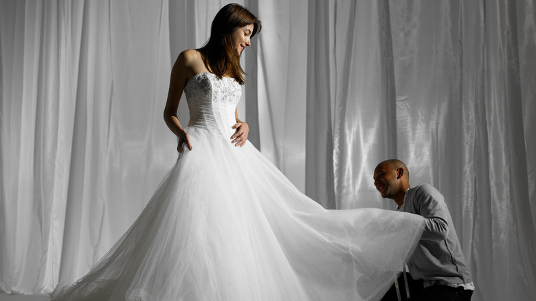 woman in wedding dress