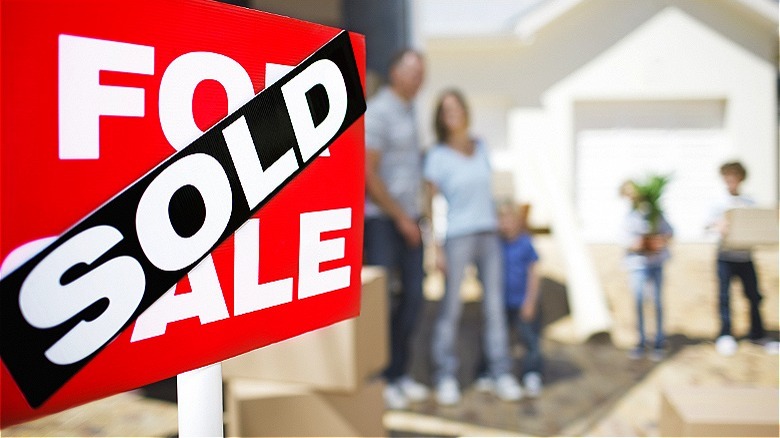 Family moving from sold house