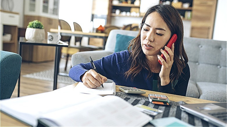 Person working on their finances