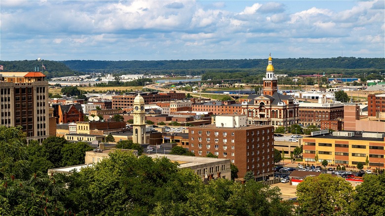 Aerial view of Dubuque, Iowa