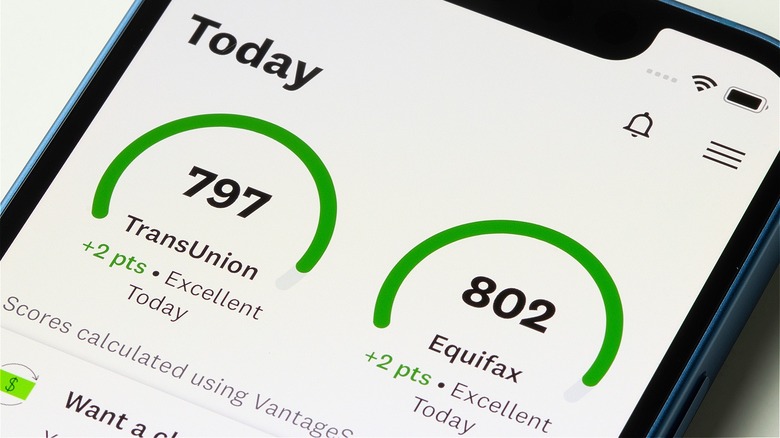 TransUnion and Equifax credit scores