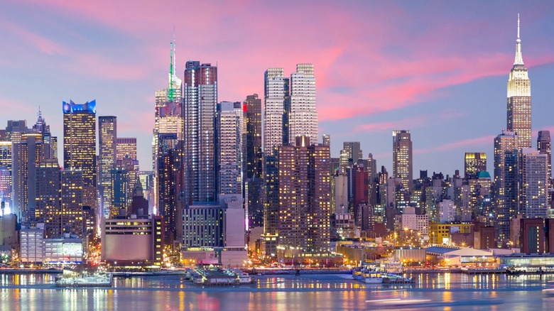 New York City at sunset
