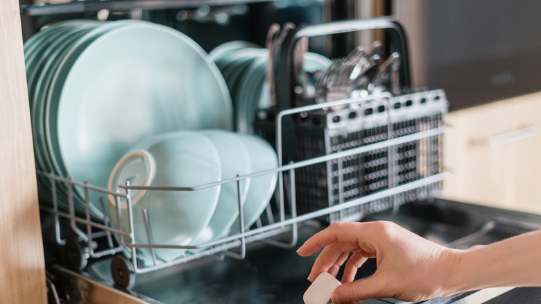 operating a full dishwasher