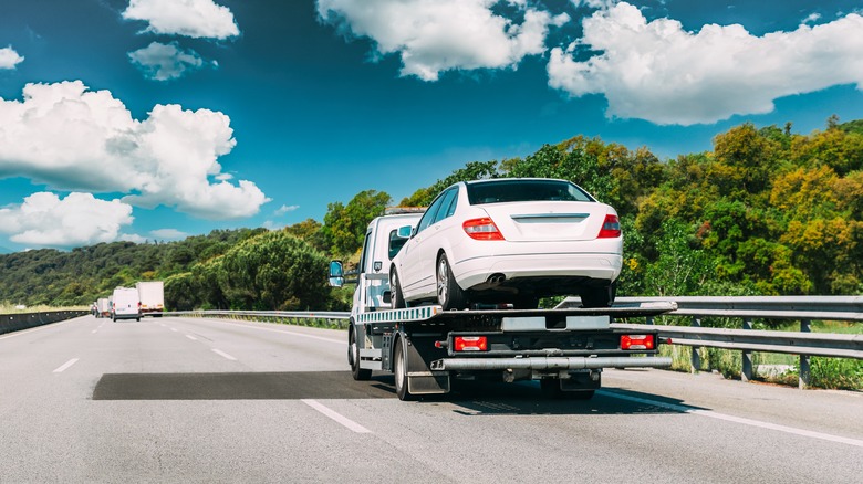 car on tow truck