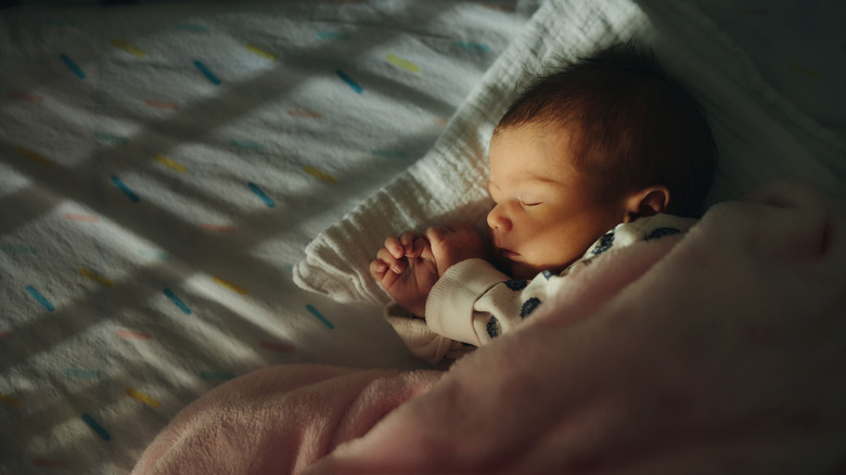 a baby sleeping
