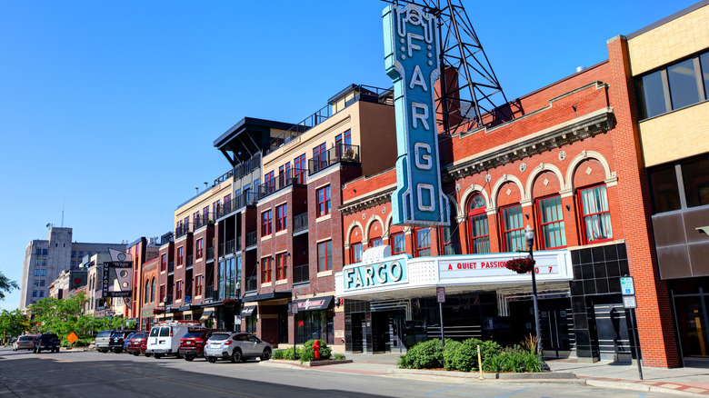 daytime shot of historic downtown Fargo, North Dakota