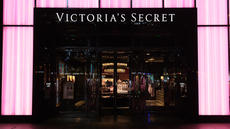 The glamorous exterior of a Victoria's Secret store