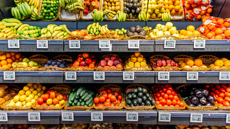Produce at a grocery store
