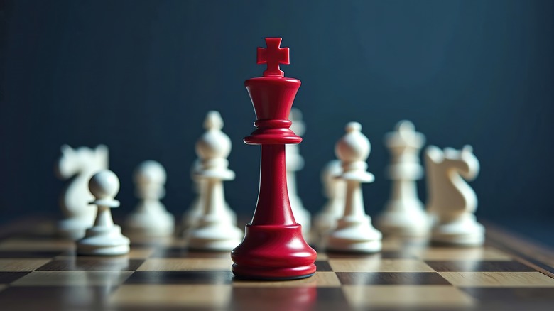 chess pieces on a board