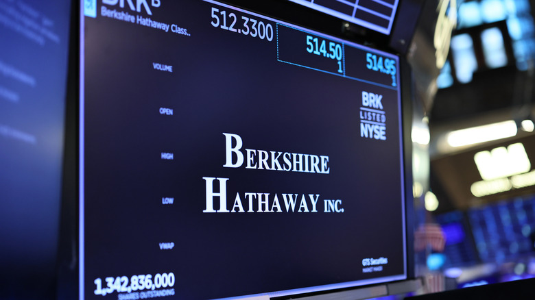 Berkshire Hathaway trading shares on NYSE