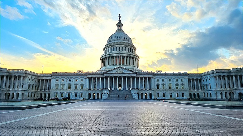 Capitol building at dusk