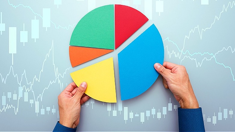 Pie chart representing diversification