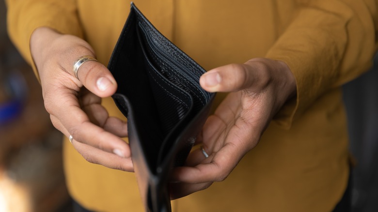 an empty wallet