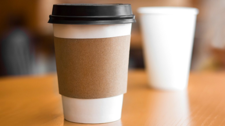 To-go cup of coffee close-up