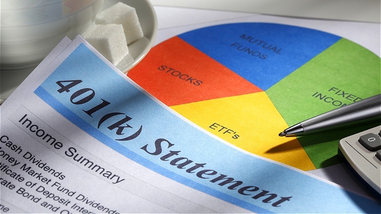 401(k) paperwork on desk