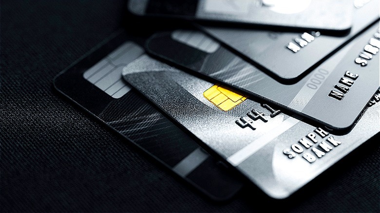 Stack of credit cards