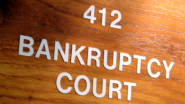 Bankruptcy court sign
