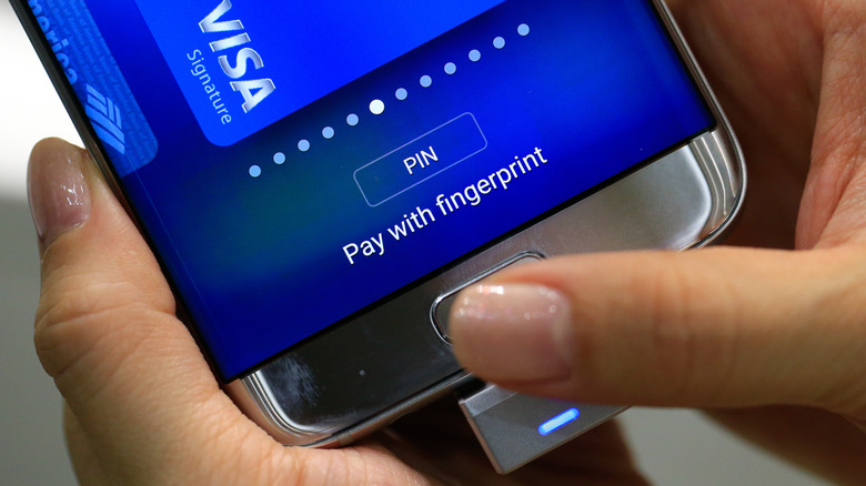 Using using mobile fingerprint security