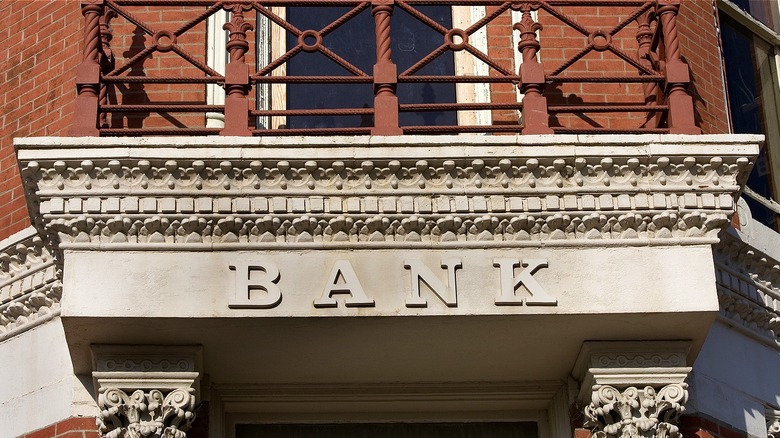Exterior of bank building