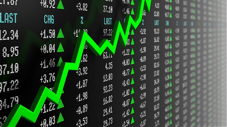 Growth on stock chart