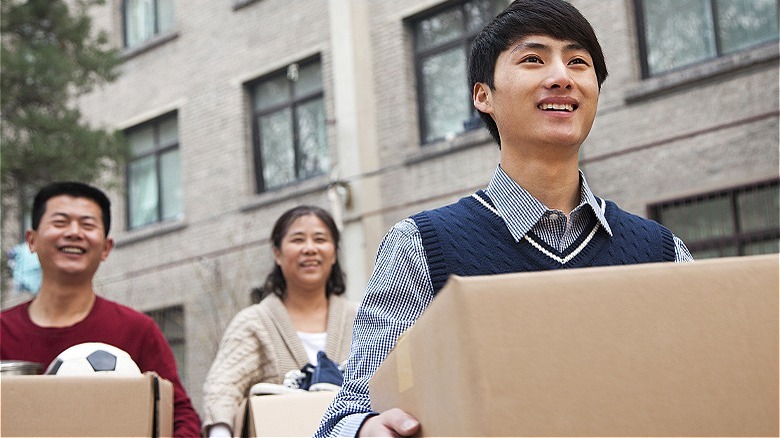 Parents sending son to college
