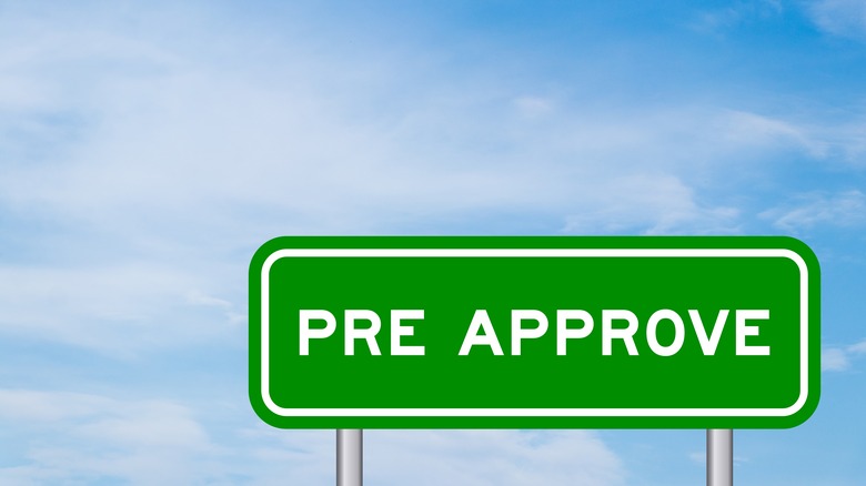 'pre approve' road sign