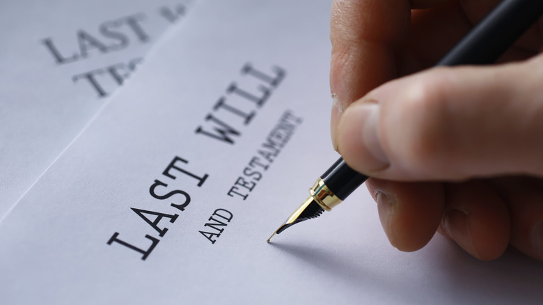Writing of last will