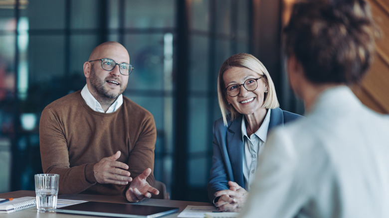 Couple meeting with a financial planner