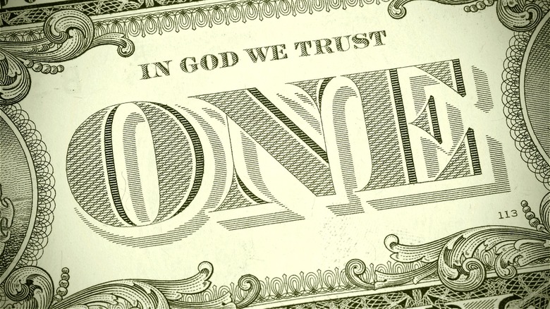 A United States dollar bill