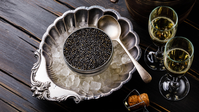 Champagne and caviar
