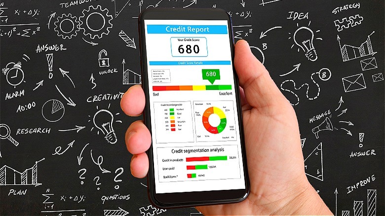 Credit score check on smartphone