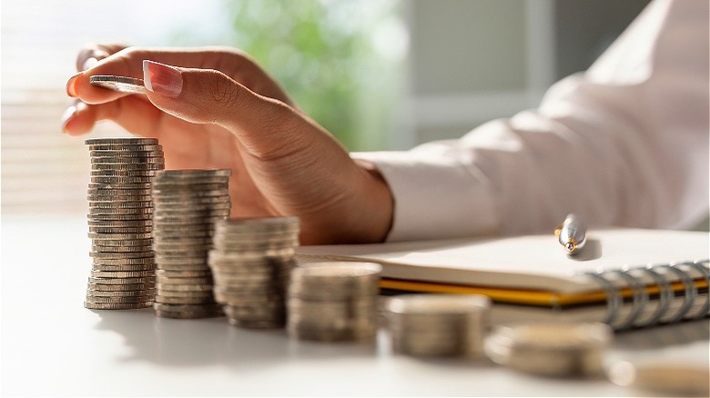 Counting a stack of coins