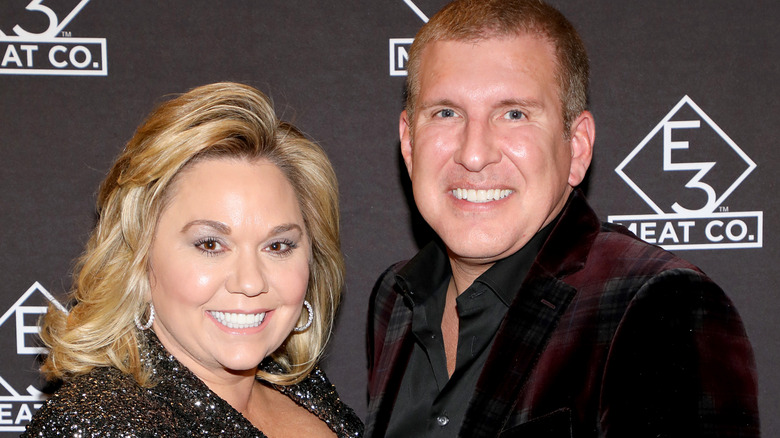 A close-up shot of Todd and Julie Chrisley