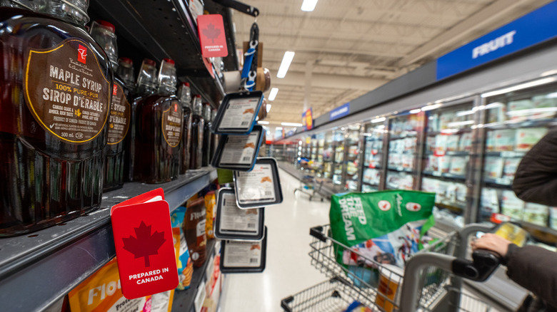 maple syrup on store shelves