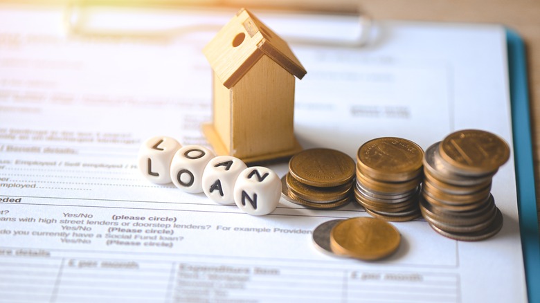 loan spelled in blocks