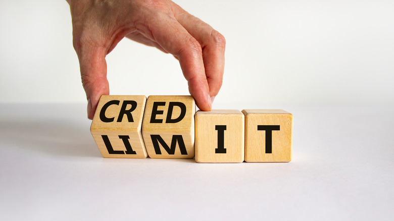 credit limit spelled in blocks