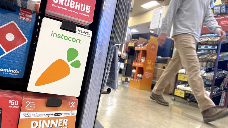 gift cards in a store