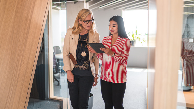 Two women at the office