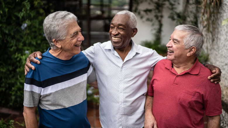 older seniors smiling together