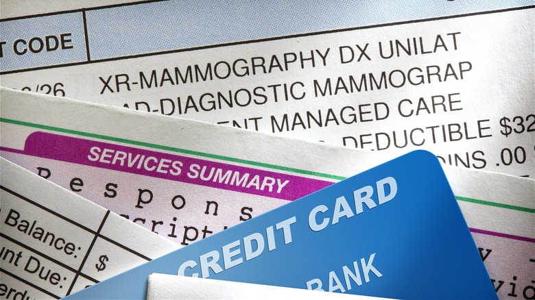 Credit card with medical bills
