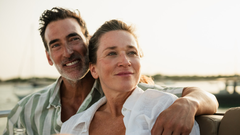 Happy middle age couple on vacation