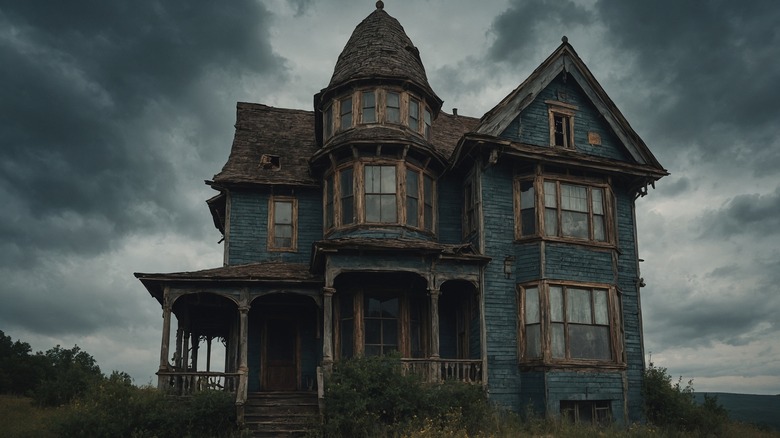 an old, abandoned house